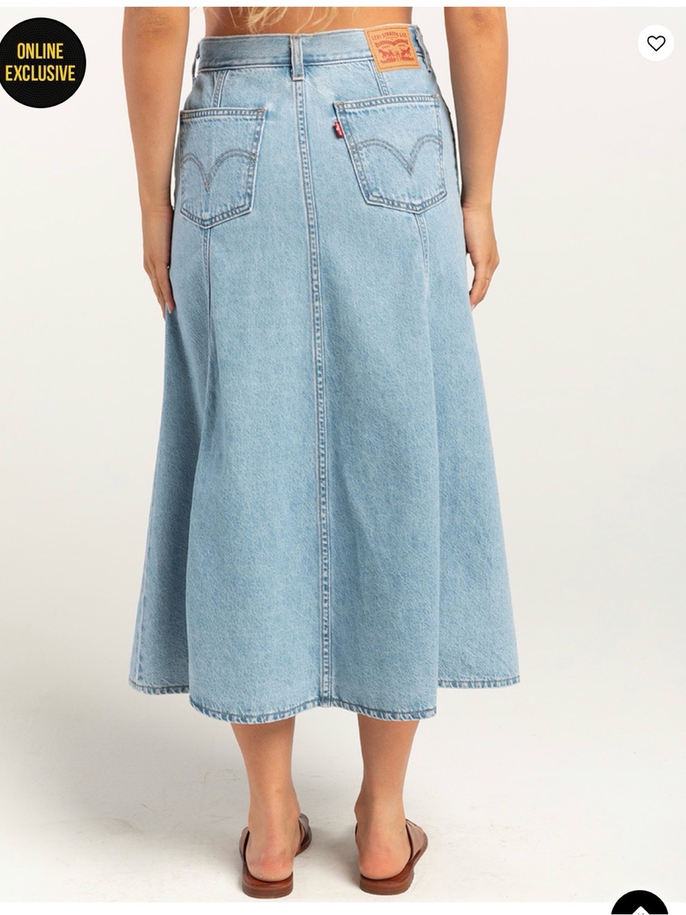Levi's Fit and Flare Denim Skirt NWT - Picture 3 of 5